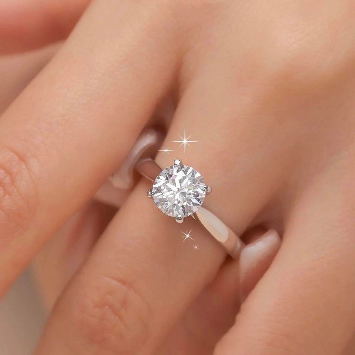 Raisove PT950鉑金 1.01cts 經典四爪培育鑽石戒指 D色(R-011)