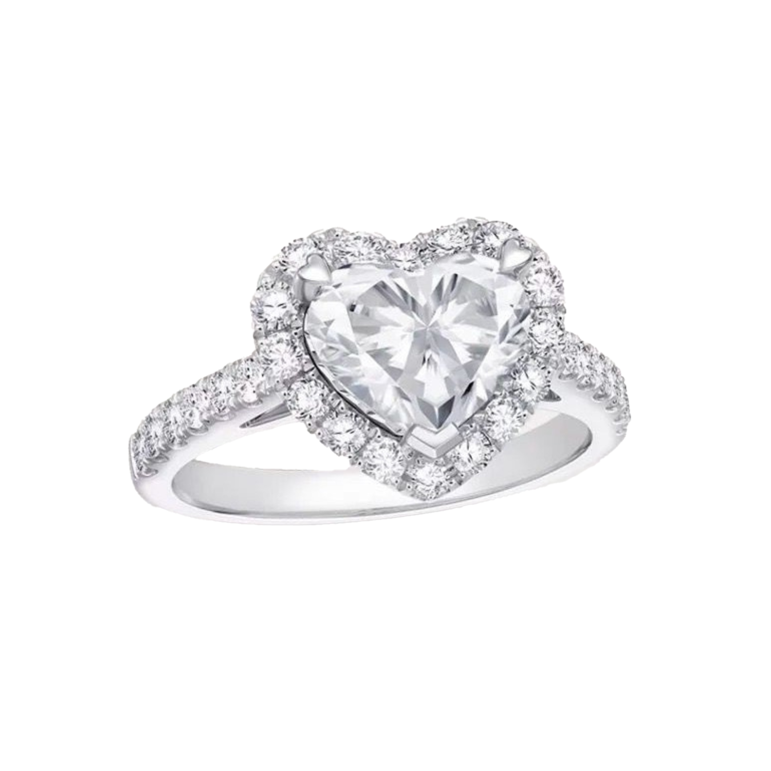 Raisove PT950鉑金 1.5cts 心形培育鑽石戒指 E色(R-013)