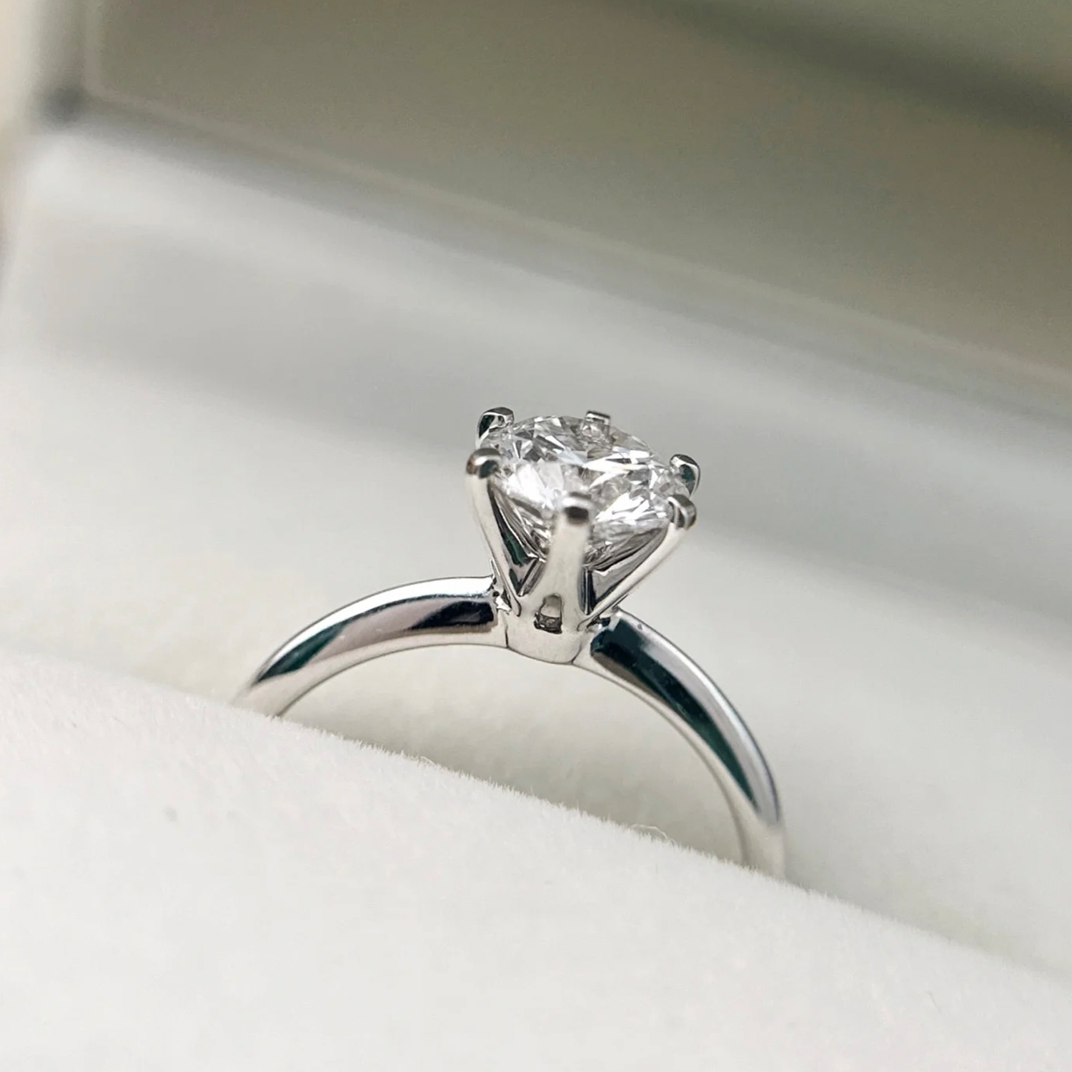 Raisove PT950鉑金 3.03cts 經典六爪培育鑽石戒指 E色(R-018)