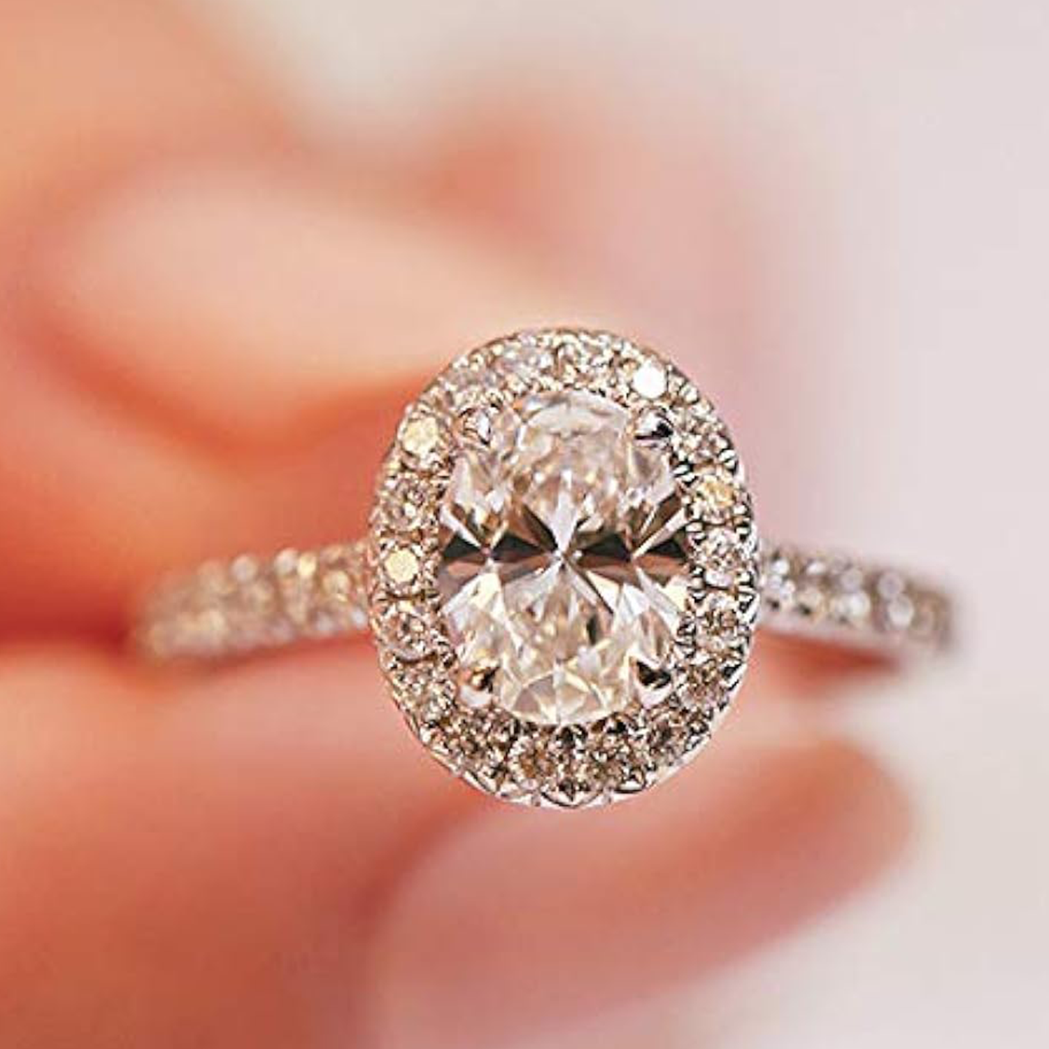 Raisove PT950鉑金 1cts 鴿子蛋培育鑽石戒指 E色(R-019)