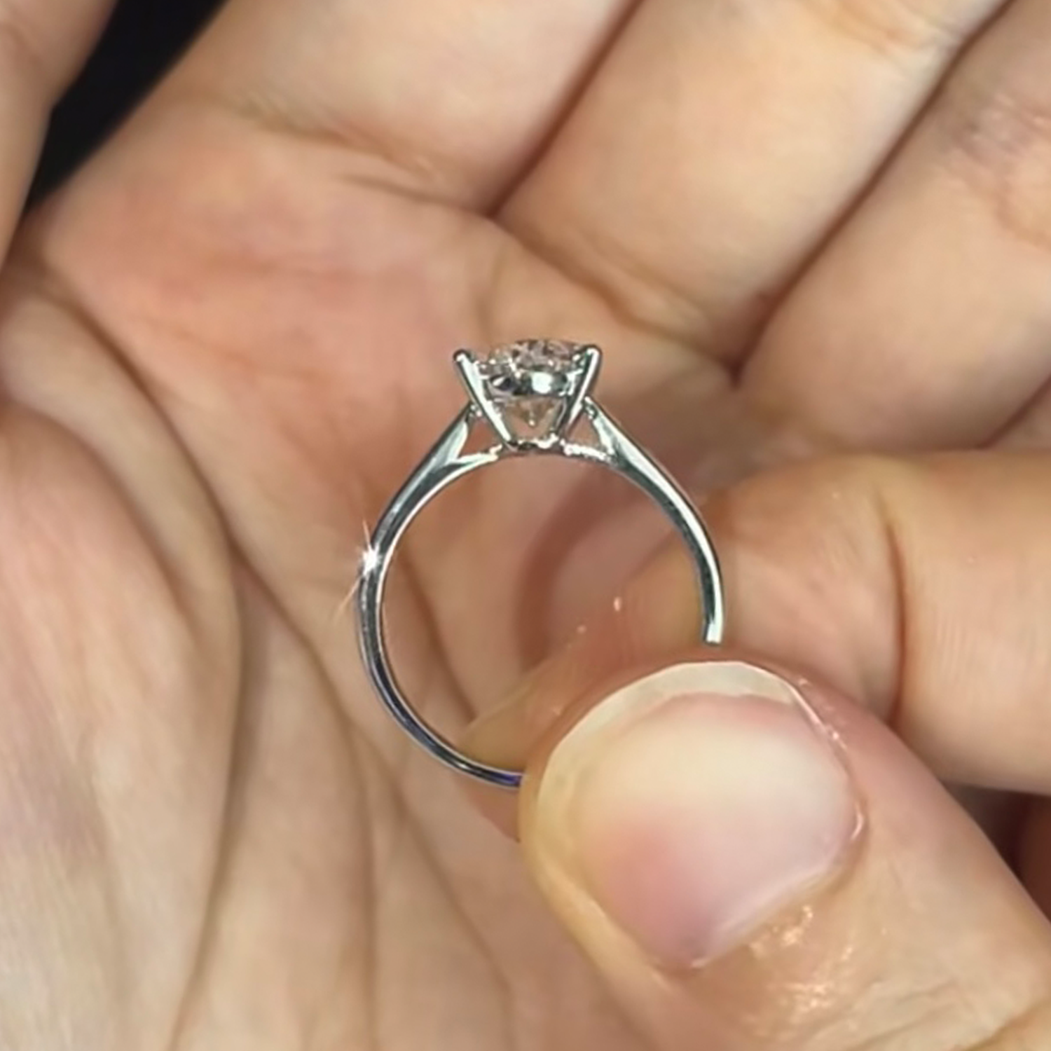 Raisove PT950鉑金 2.03cts 鴿子蛋培育鑽石戒指 E色(R-024)